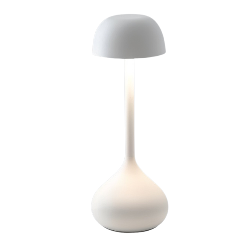 Alunari Wireless Rechargeable Mushroom Table Lamp – Touch Dimmable LED Light