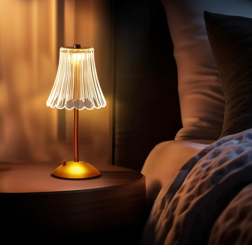 AmberLume Wireless Dimmable Table Lamp – Touch Control, 3 Light Modes