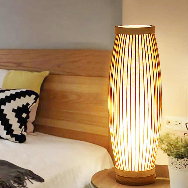 BambooGlow – Oriental Bamboo Table Lamp with Soft Warm Lighting