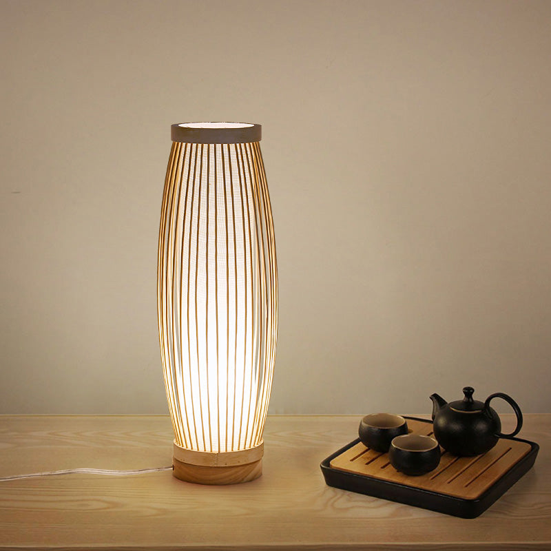 BambooGlow – Oriental Bamboo Table Lamp with Soft Warm Lighting