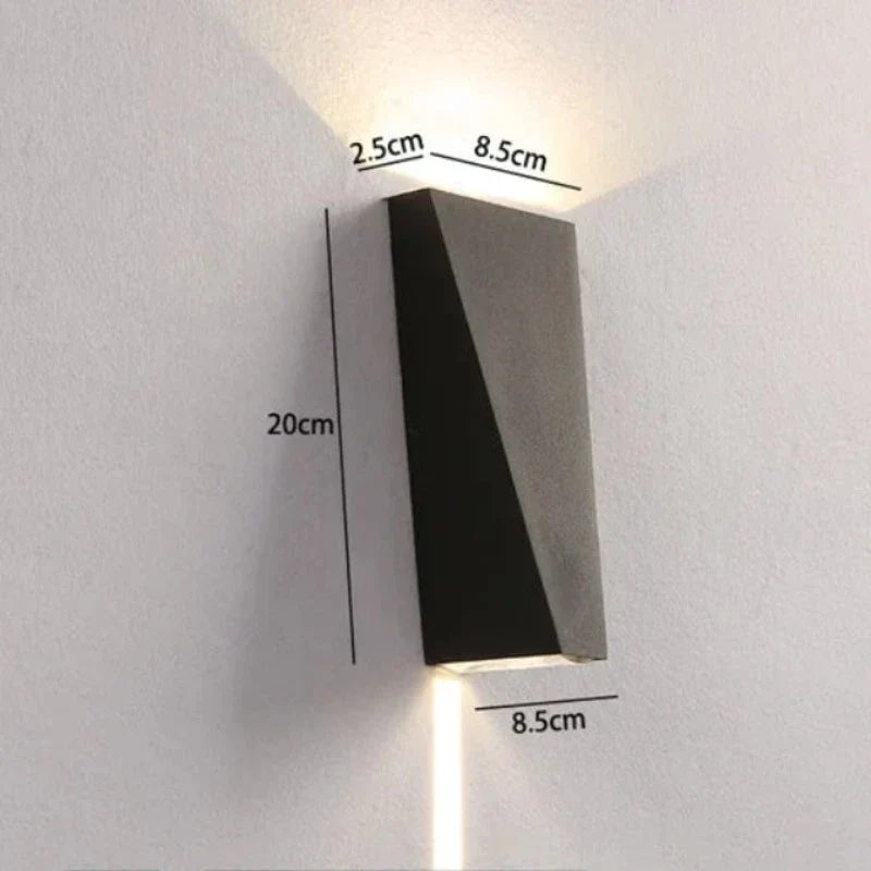 LuxeLane Sleek LED Wall Light – Dimmable Warm White (3000K), Modern Aluminum Design