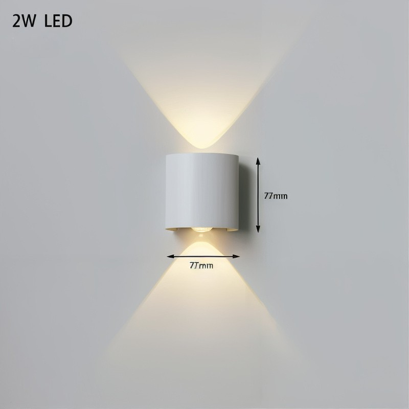CozyShine LED Wall Lamp – Compact Square Design, 40 LEDs, 77x77mm