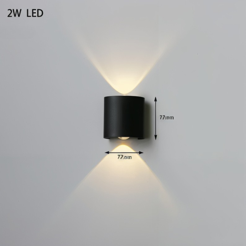 CozyShine LED Wall Lamp – Compact Square Design, 40 LEDs, 77x77mm