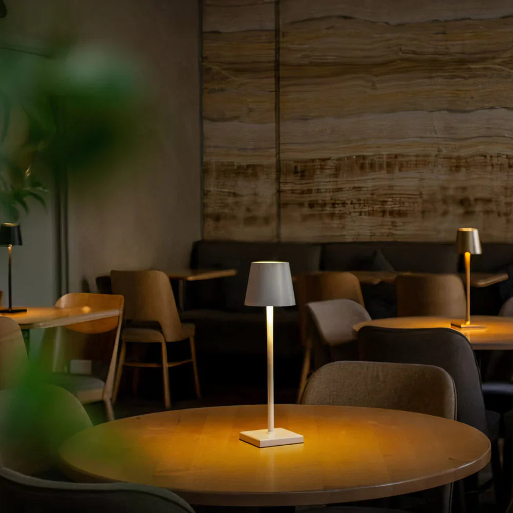 GlowBeam Wireless LED Table Lamp – Dimmable, IP65 Waterproof, Rechargeable, 3000K Warm White