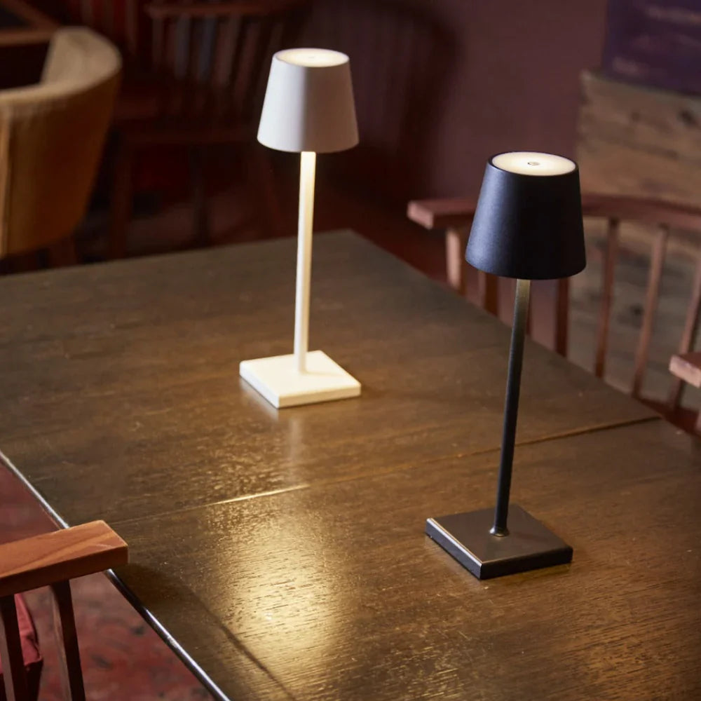 GlowBeam Wireless LED Table Lamp – Dimmable, IP65 Waterproof, Rechargeable, 3000K Warm White