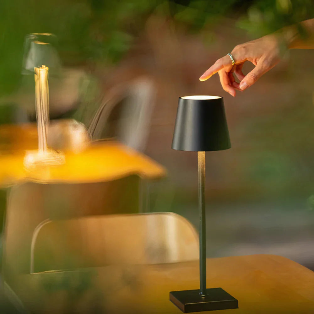 GlowBeam Wireless LED Table Lamp – Dimmable, IP65 Waterproof, Rechargeable, 3000K Warm White