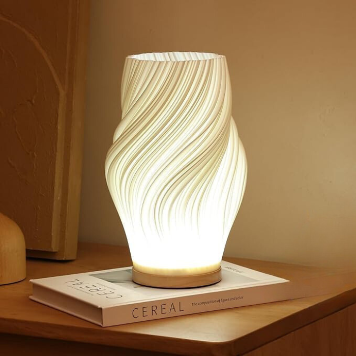 Interiora Modern Design Table Lamp – Touch-Dimmable LED, Sleek Geometric Silhouette