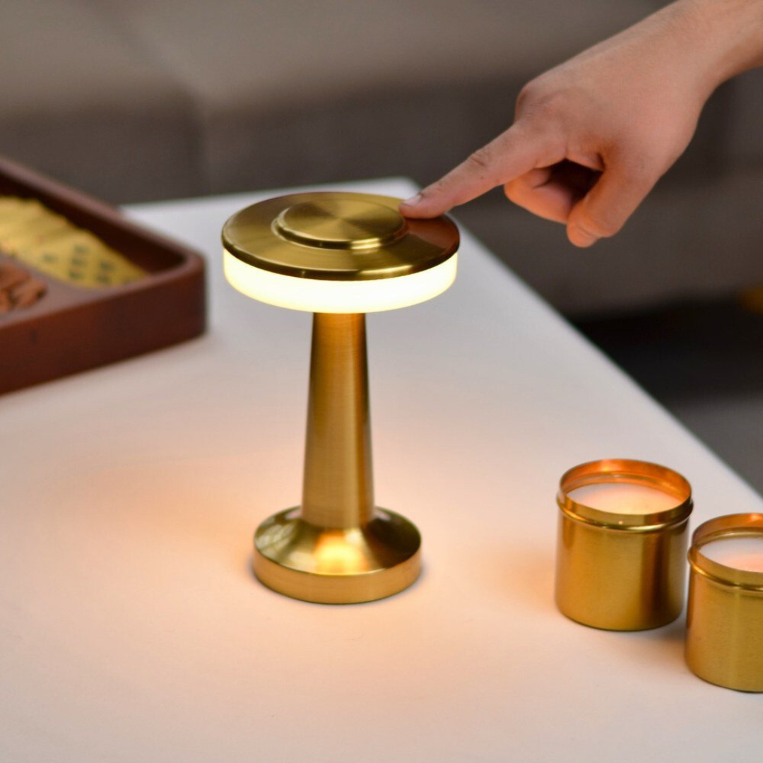 LumaBella Elegant LED Pendant Table Lamp – Dimmable Warm White (3000K), Brushed Aluminum Finish