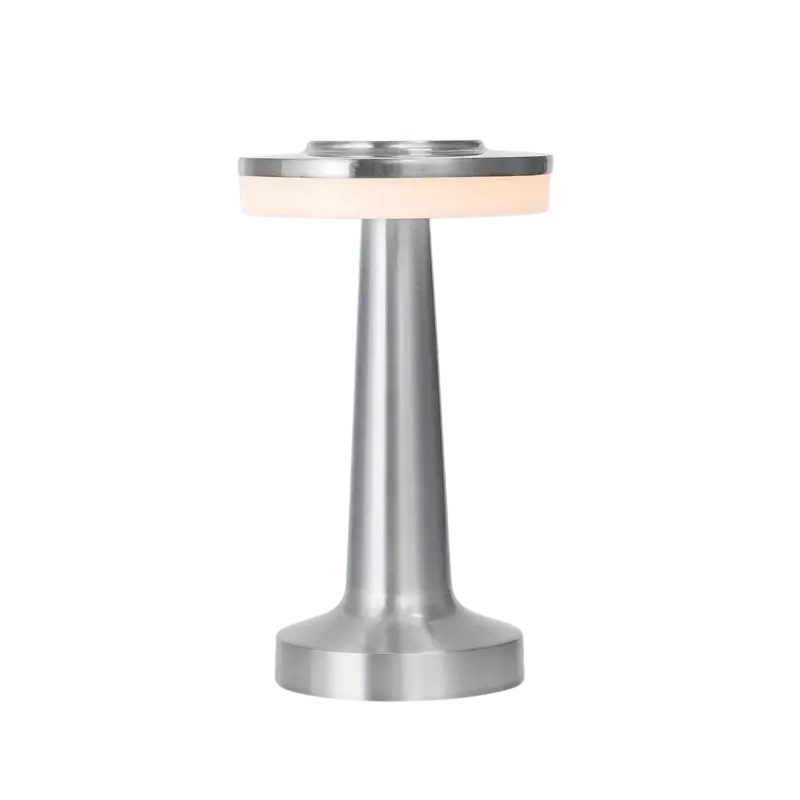 LumaBella Elegant LED Pendant Table Lamp – Dimmable Warm White (3000K), Brushed Aluminum Finish