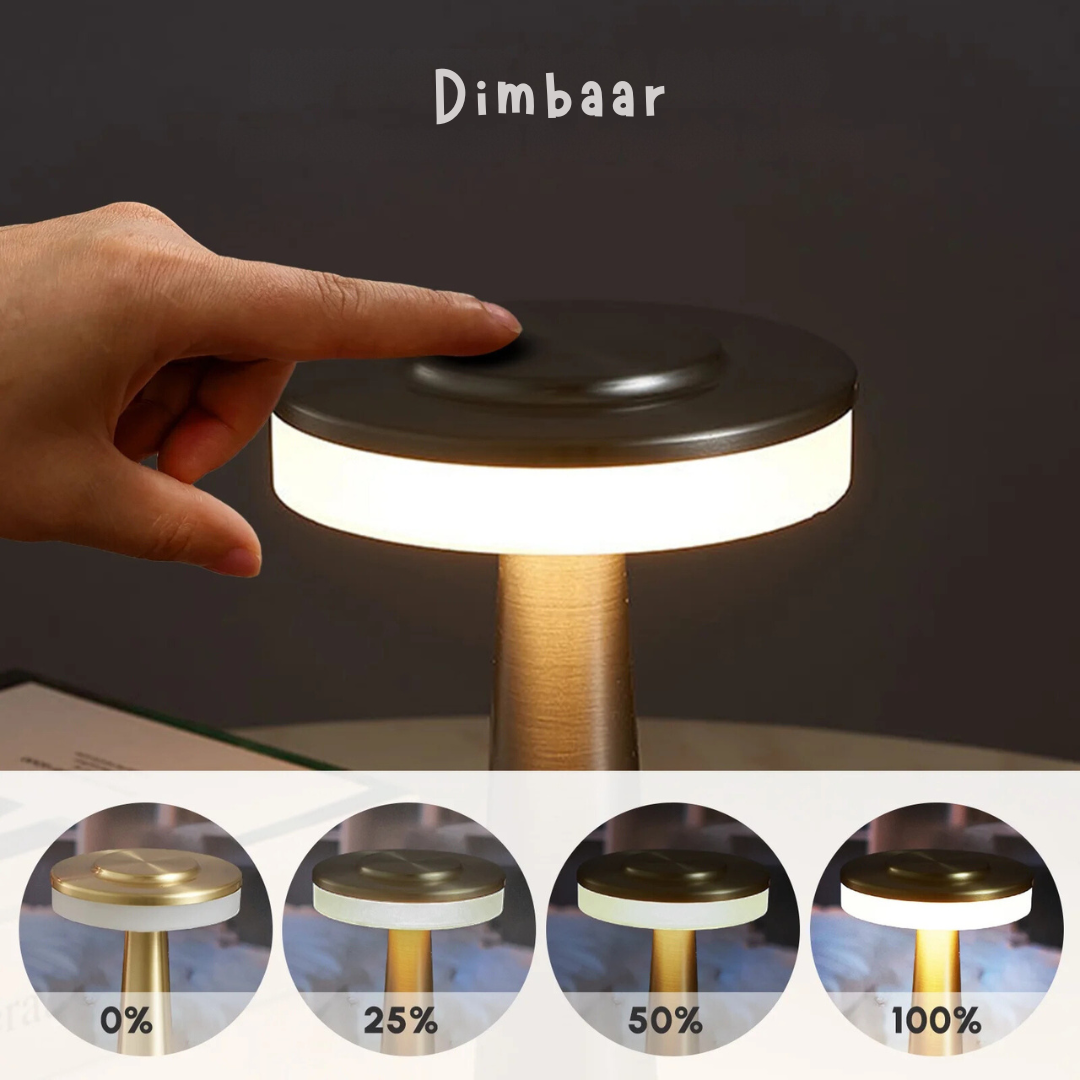 LumaBella Elegant LED Pendant Table Lamp – Dimmable Warm White (3000K), Brushed Aluminum Finish