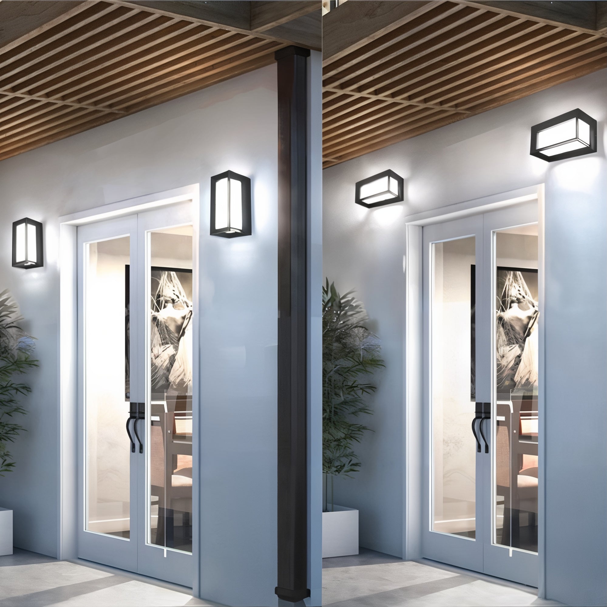 LumiFrame Waterproof LED Outdoor Wall Light – 8W Integrated, Warm White (3000K), IP65-Rated