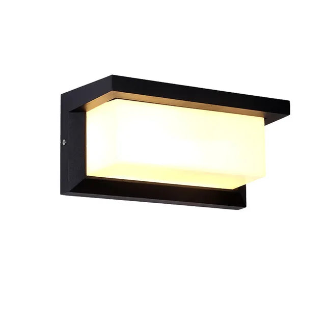 LumiFrame Waterproof LED Outdoor Wall Light – 8W Integrated, Warm White (3000K), IP65-Rated