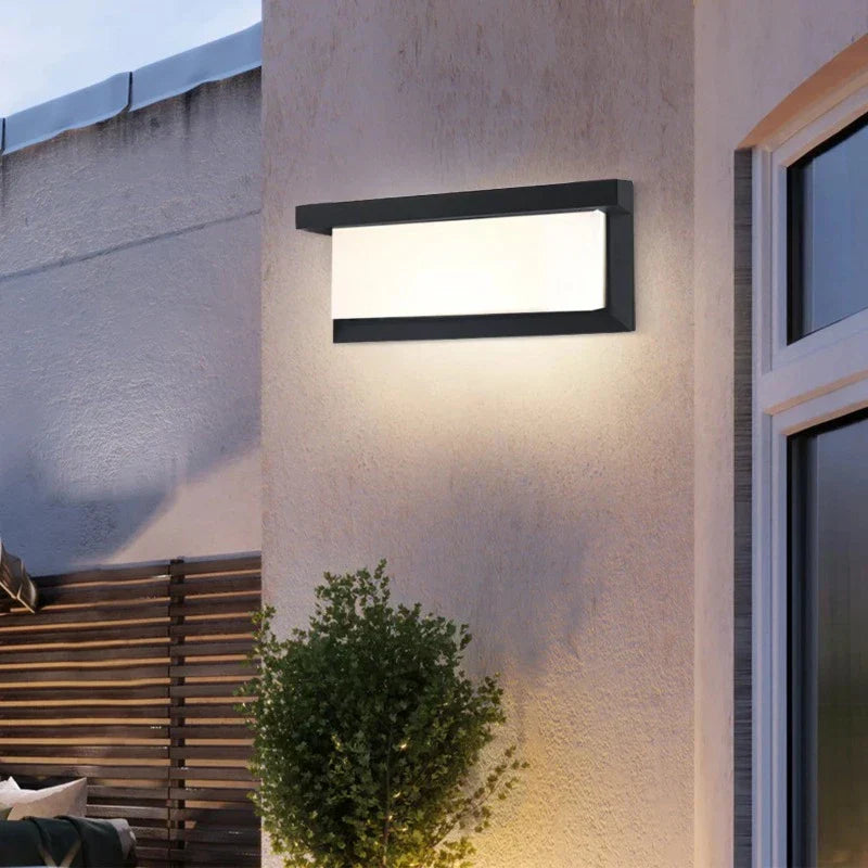 LumiSun Waterproof LED Outdoor Wall Light – IP65, Integrated Warm White (3000K)