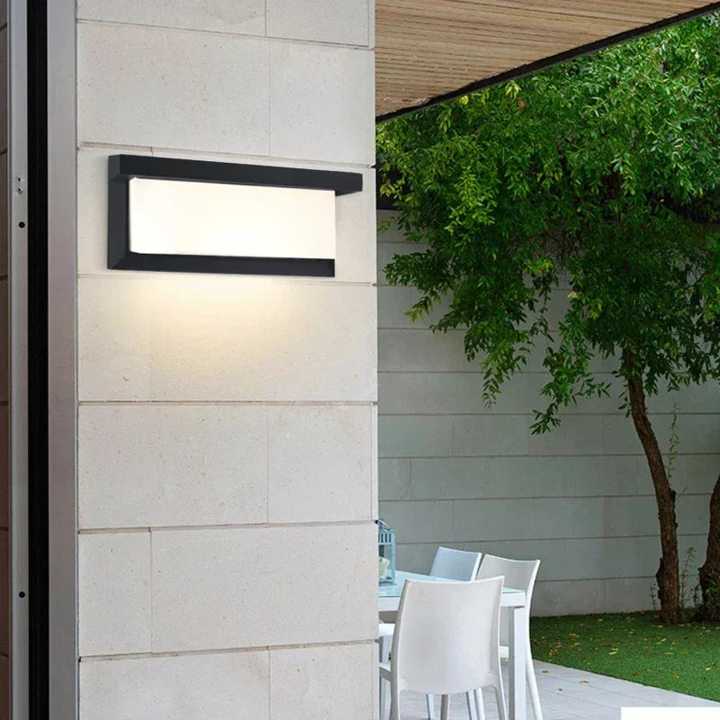 LumiSun Waterproof LED Outdoor Wall Light – IP65, Integrated Warm White (3000K)