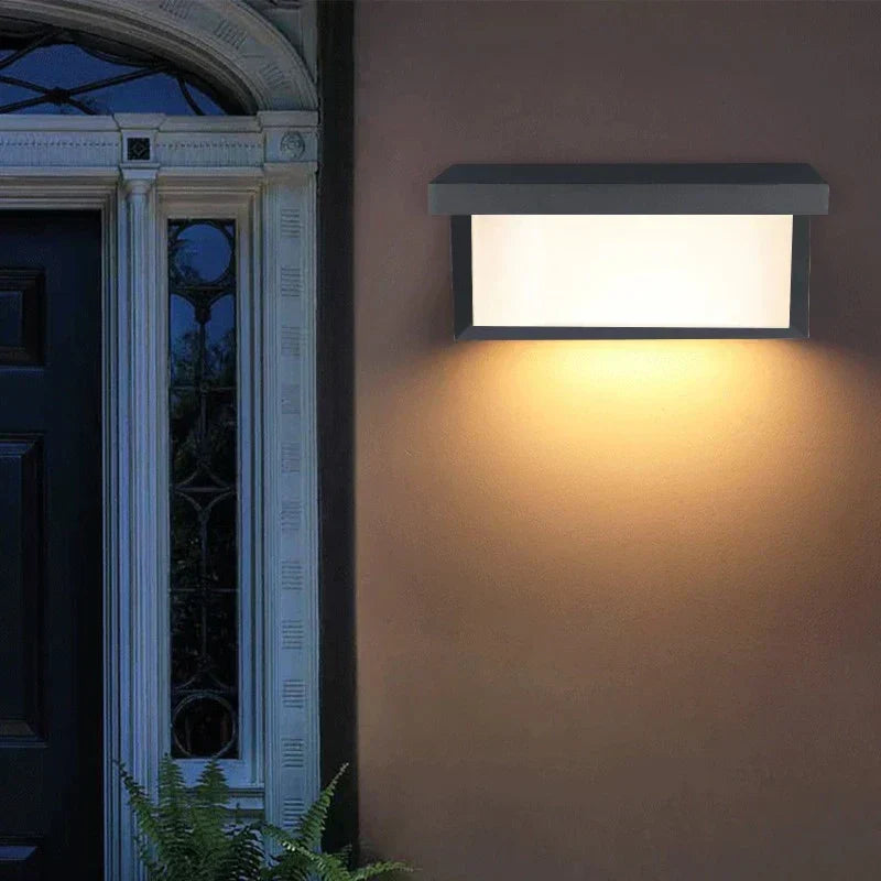 LumiSun Waterproof LED Outdoor Wall Light – IP65, Integrated Warm White (3000K)