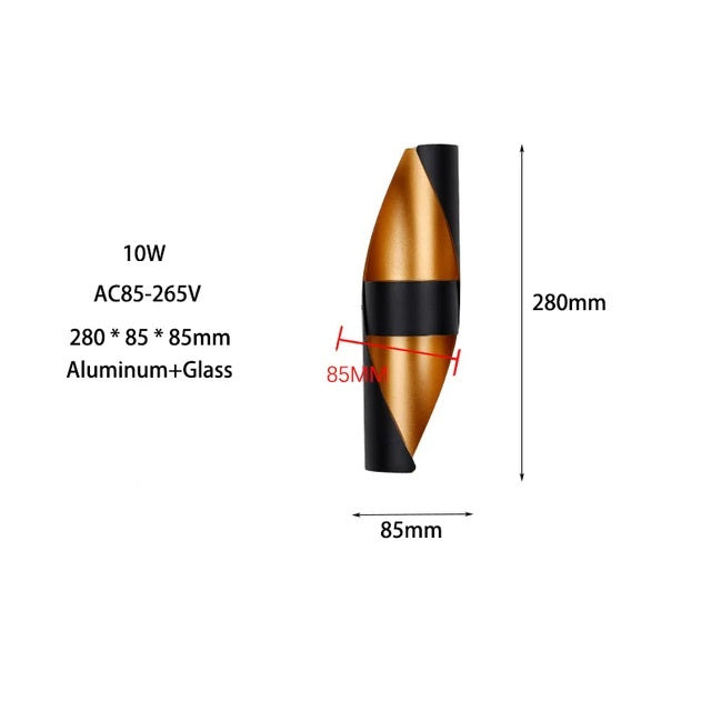 Luxava Waterproof LED Outdoor Wall Light – IP65, Integrated Warm White (3000K)