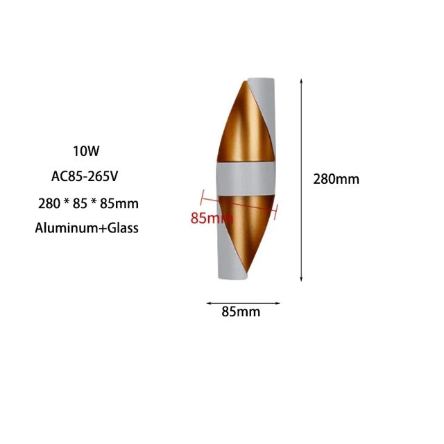 Luxava Waterproof LED Outdoor Wall Light – IP65, Integrated Warm White (3000K)