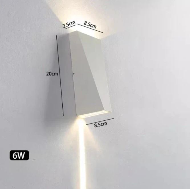 LuxeLane Sleek LED Wall Light – Dimmable Warm White (3000K), Modern Aluminum Design