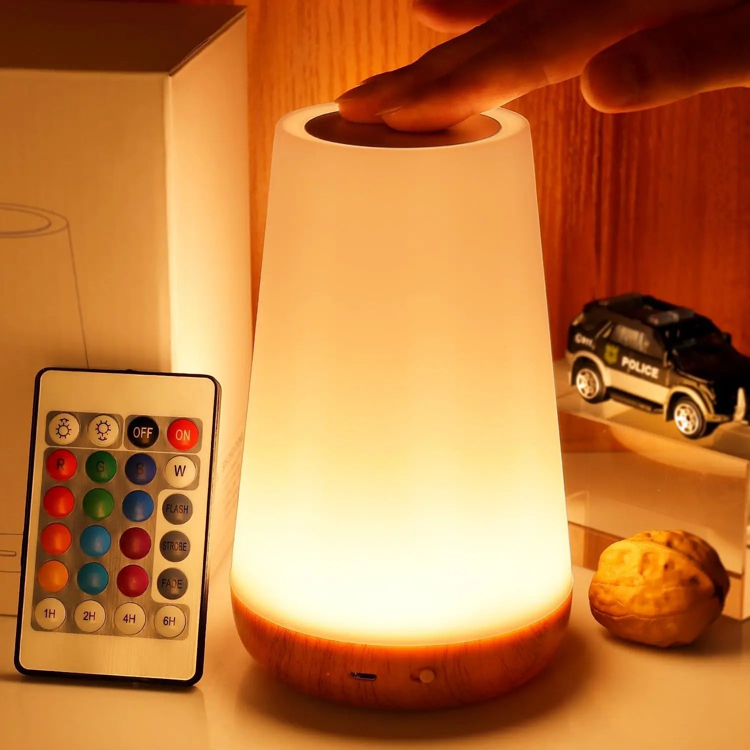 MysticLoom Colorful RGB LED Table Lamp – Touch-Dimmable, Rechargeable Ambient Light