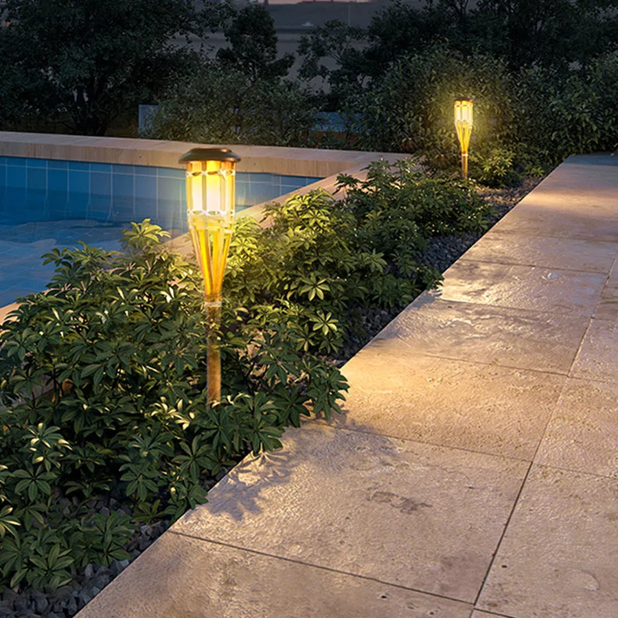 PowerFlare LED Eco-Friendly Solar Torch – Solar - Powered, Adjustable, IP65 Waterproof (6000K Daylight White)