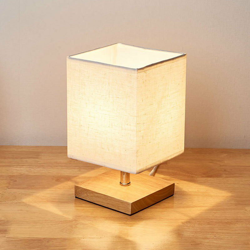 SoftFlicker-Minimalist Wooden Table Lamp – Touch-Dimmable Warm White LED, Scandinavian Design