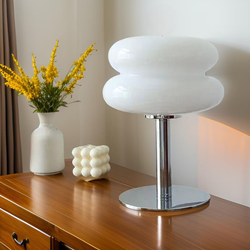 Solambra Italian Designer LED Table Lamp – Dimmable Warm White (3000K), Polished Metal Finish