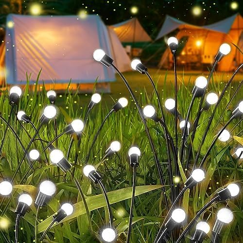 SolarDance LED Dancing Solar Garden Lights – 6-LED Swaying Stems, IP65 Waterproof, Warm White & Multicolor