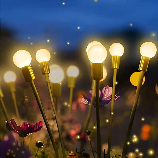SolarDance LED Dancing Solar Garden Lights – 6-LED Swaying Stems, IP65 Waterproof, Warm White & Multicolor