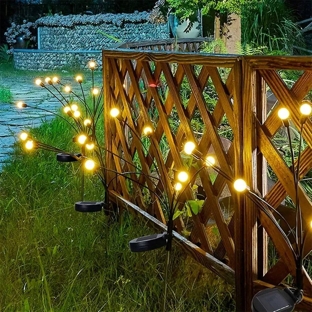 SolarDance LED Dancing Solar Garden Lights – 6-LED Swaying Stems, IP65 Waterproof, Warm White & Multicolor