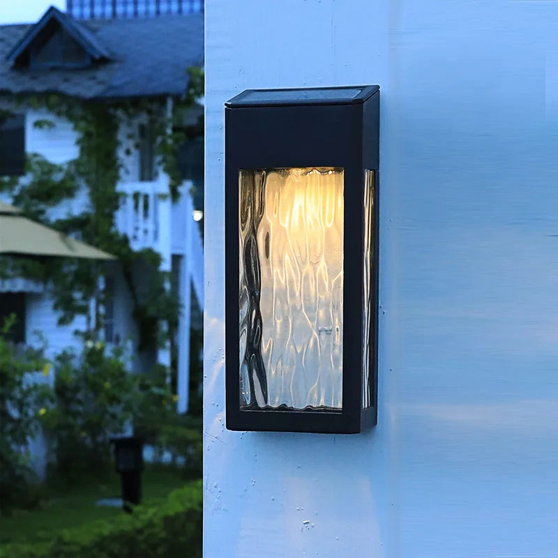 SolarLux Solar-Powered Outdoor Wall Light – 1500 mAh Rechargeable, Automatic Dusk-to-Dawn, IP65 Weatherproof