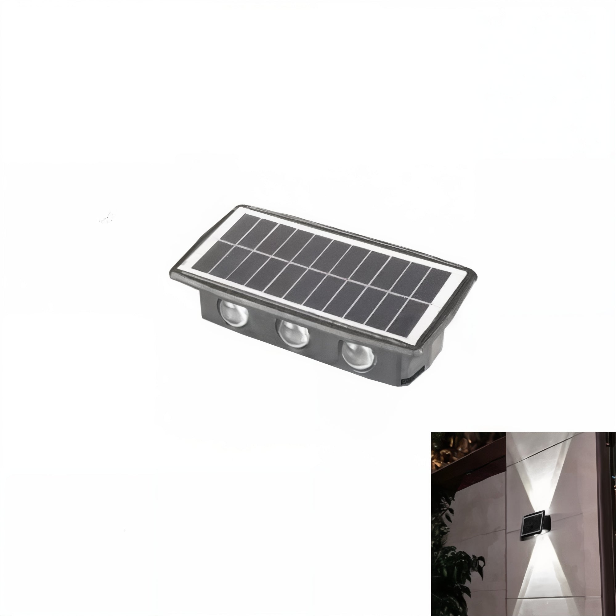 SolaraRay - Solar-Powered Outdoor LED Wall Light – 40-LED, IP65 Waterproof ABS, Warm White (25×10×5 cm)