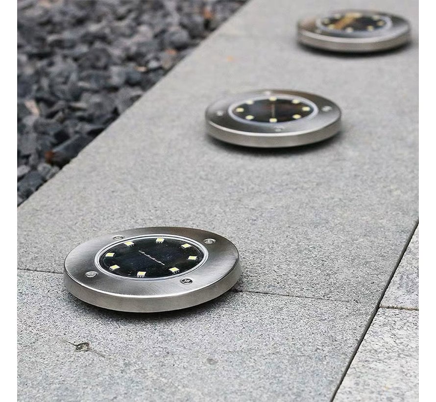 SolaraSpot LED Solar Ground Lights, 4-Pack Wire-free, weather-proof solar lighting for pathways, flower beds and patios