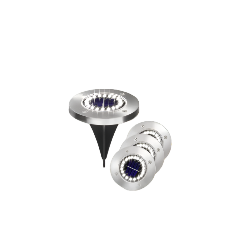 SolaraSpot LED Solar Ground Lights, 4-Pack Wire-free, weather-proof solar lighting for pathways, flower beds and patios