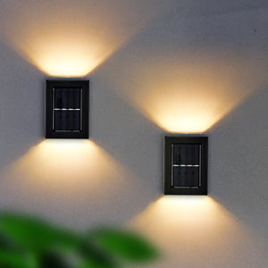 Solivio Solar-Powered Warm-White LED Wall Light (IP65, 6 Hr Runtime)