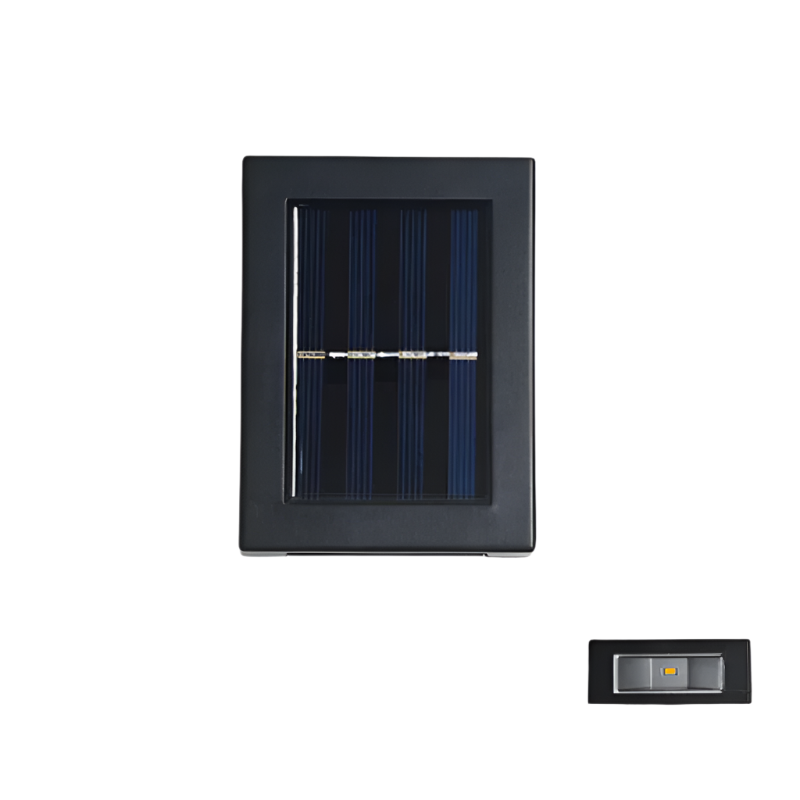 Solivio Solar-Powered Warm-White LED Wall Light (IP65, 6 Hr Runtime)