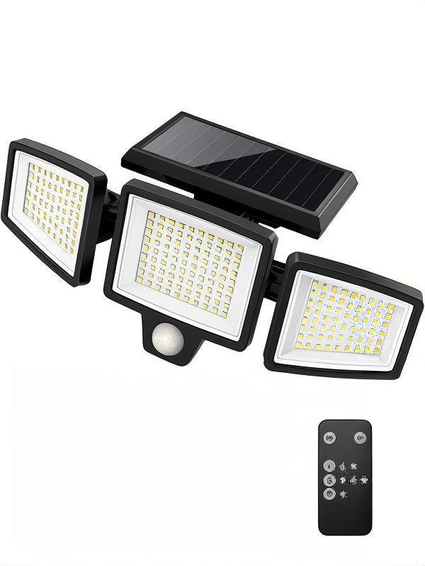 SunHalo Solar-Powered LED Sensor Light – 2 500 lm, 6500 K Cool White, 210-LED Floodlight, IP65