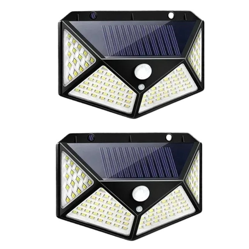SunoGlow Waterproof Solar Outdoor Wall Light – 100 LEDs, 270° Beam, Motion Sensor, IP65