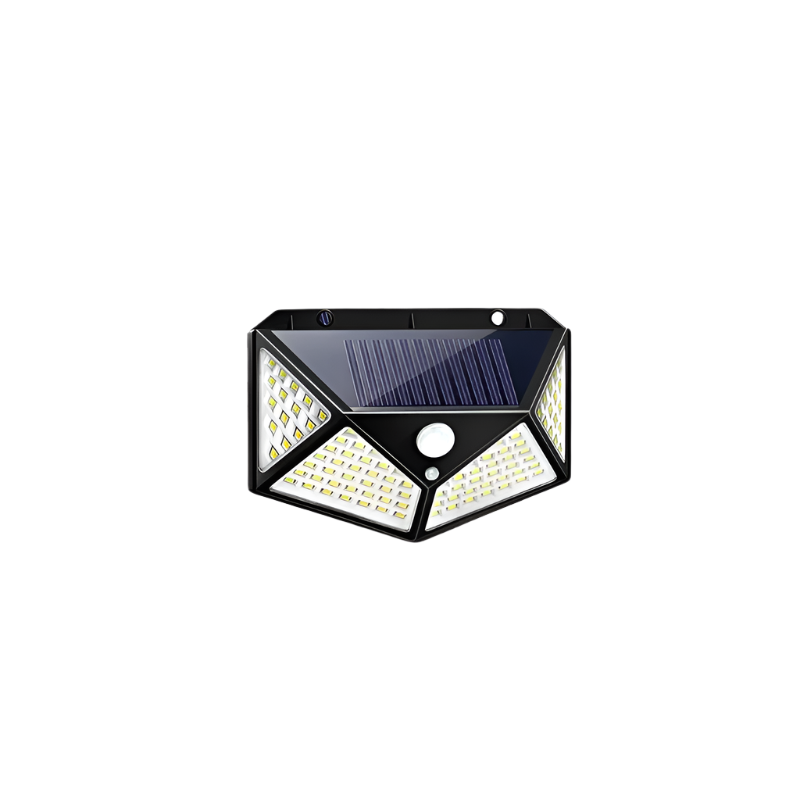 SunoGlow Waterproof Solar Outdoor Wall Light – 100 LEDs, 270° Beam, Motion Sensor, IP65