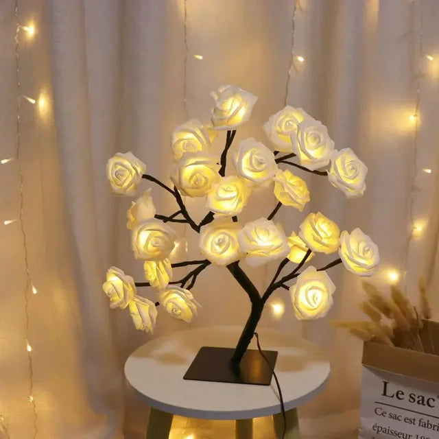 TreeGlow Enchanted LED Tree Lamp – Integrated Warm White LEDs, USB/Battery Powered,