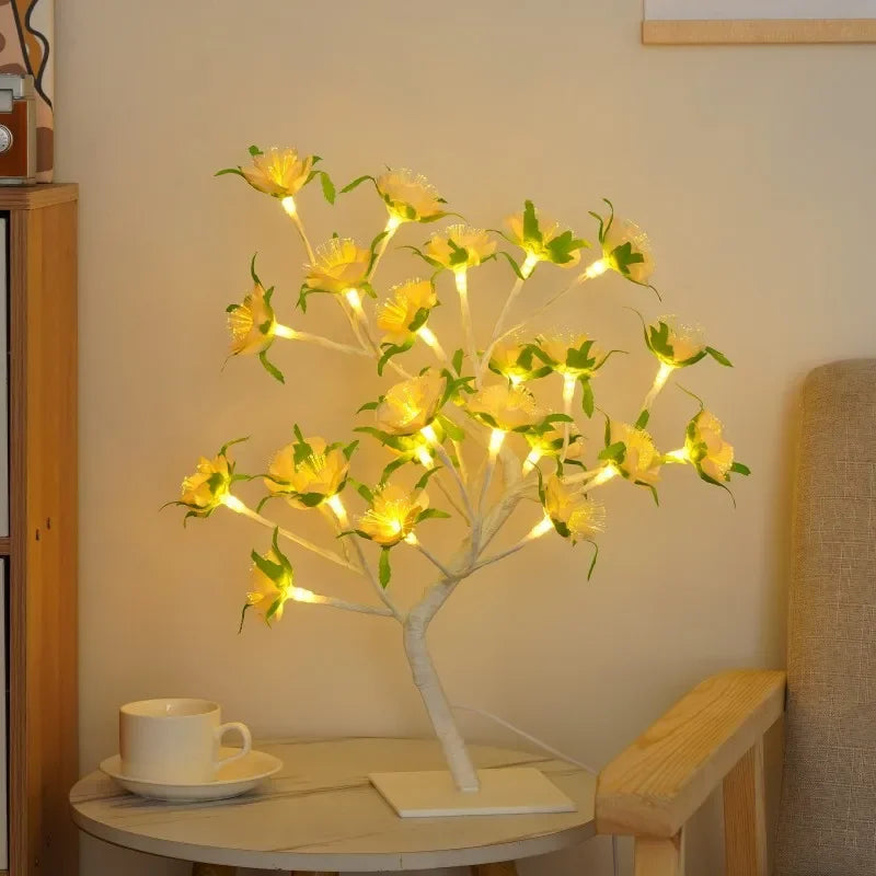 TreeGlow Enchanted LED Tree Lamp – Integrated Warm White LEDs, USB/Battery Powered,