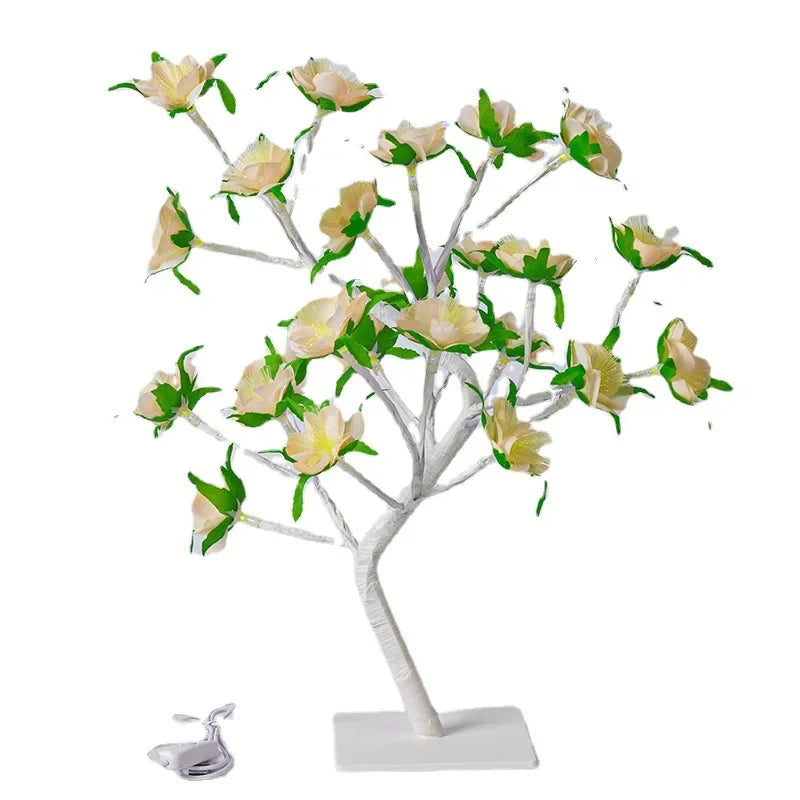 TreeGlow Enchanted LED Tree Lamp – Integrated Warm White LEDs, USB/Battery Powered,