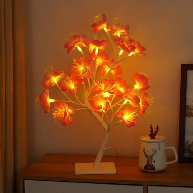 TreeGlow Enchanted LED Tree Lamp – Integrated Warm White LEDs, USB/Battery Powered,