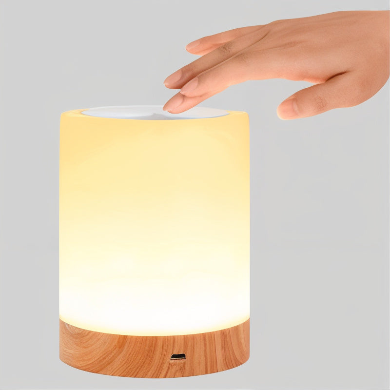 WarmWave Wireless Touch LED Lamp – Warm White & RGB, 4–8 Hr Runtime, USB Rechargeable