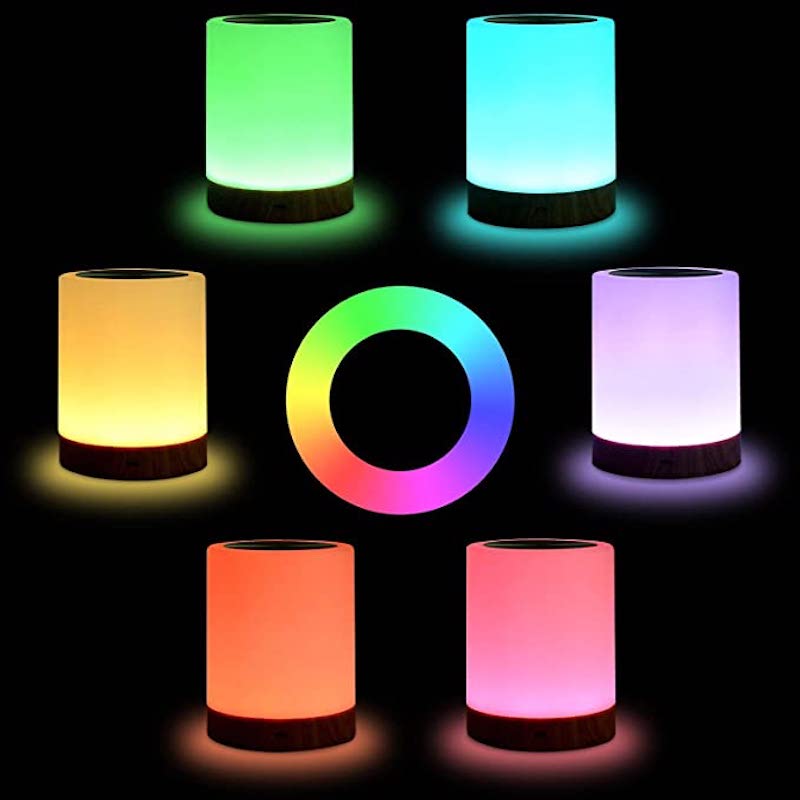 WarmWave Wireless Touch LED Lamp – Warm White & RGB, 4–8 Hr Runtime, USB Rechargeable