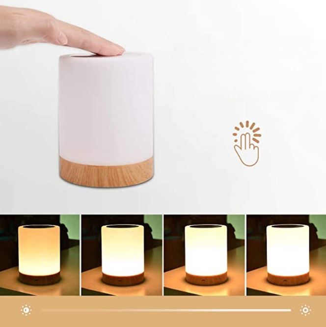 WarmWave Wireless Touch LED Lamp – Warm White & RGB, 4–8 Hr Runtime, USB Rechargeable