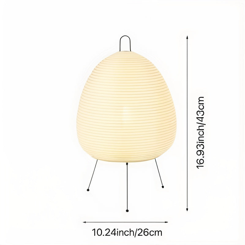 Zenia Japanese Rice Paper Table Lamp – Shoji-Style Ambient Lighting, Warm White LED