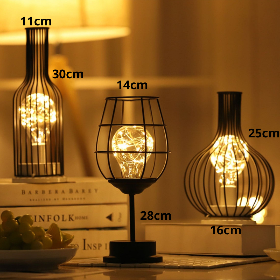 Auralux Wireless LED Table Lamp – Cordless, Warm Light, Metal Design