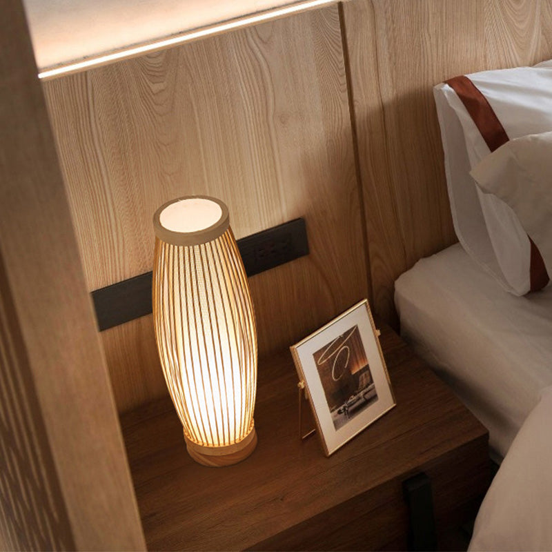 BambooGlow – Oriental Bamboo Table Lamp with Soft Warm Lighting