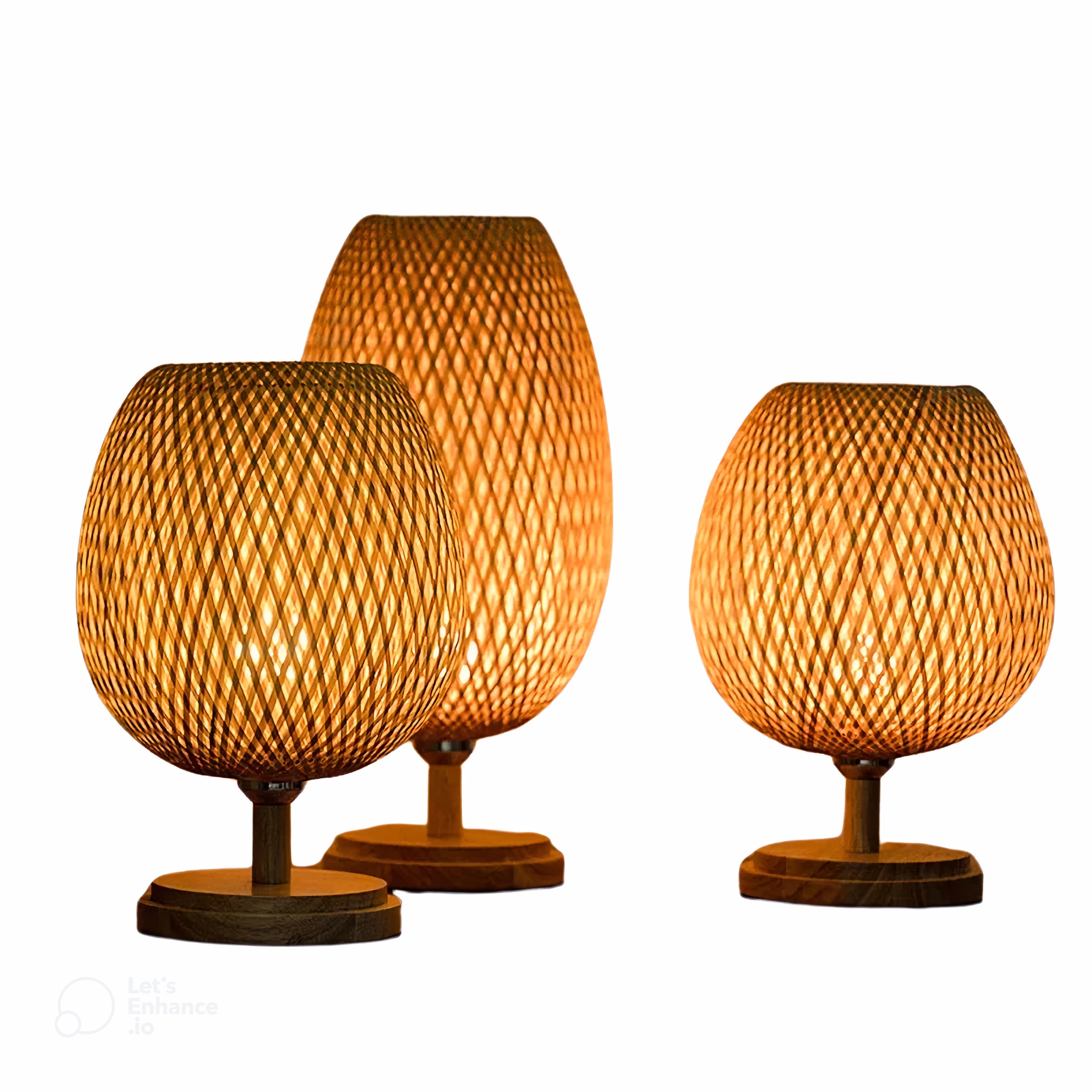 Calienna Vintage Bamboo Table Lamp – Rustic Natural Design, E27 Socket