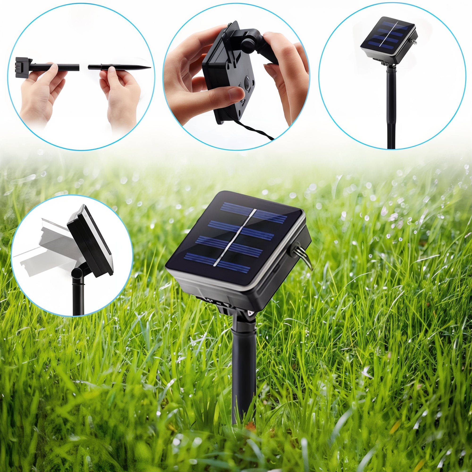GardenTwinkle Solar Flower Garden Light – 6.5m/7m, 30/50 LEDs, Warm White/Cold White/Multicoloured